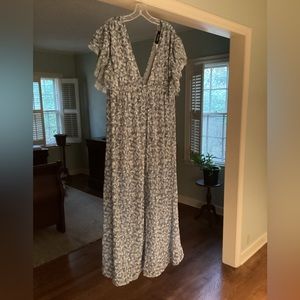 Fabrik Inverness ruffled sleeve maxi dress size small